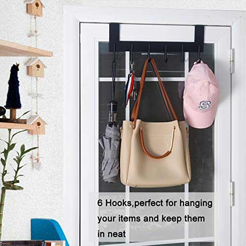 WEBI Over The Door Hook Door HangerOver The Door Towel Rack with 6