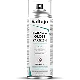Vallejo - Acrylic Gloss Varnish Spray | Long Lasting Protection | Scratch Resistant &amp; Non-Yellowing | Exterior &amp; Interior Surfaces | 400 ml (13.52 fl.oz.)