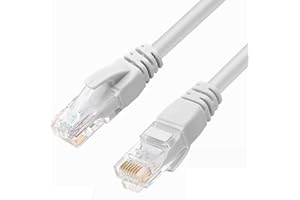 10m Cat 6 Ethernet Cable for RJ45 Patch Cord, High Speed Internet Cable with Gold Plated Connectors, PVC Jacketed Network Cab