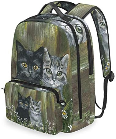 ALLMILL Funny Cat Pet Animal School Backpack With Removable Pencil Case, 2 In 1 Travel Daypack Fits 15 Inch Laptop For Girls, Boys & Teens