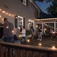 Cadena de luces para exteriores, 25 pies G40 con 27 bombillas Edison de