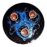 Orgone Energy Generating System for home, office, garden, travel - advanced six point interwoven vortex pyramid inlay, adjustable copper pipes - powerful, portable, versatile - weighs 1 lb