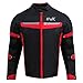 HWK Mesh Motorcycle Jacket Riding Air Motorbike Jacket Biker CE Armored Breathable (Large, Red)