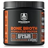Spearhead Nutrition Co. Grass Fed Bone Broth Protein Powder (Unflavored), 16 Ounces