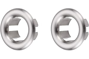 Sink Overflow Ring Brushed Nickel: ARCORA 2 Pack Bathroom Kitchen Sink Basin Trim Overflow Cover Hole Insert Cap