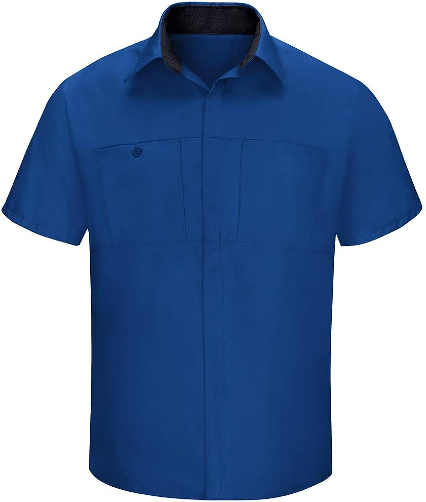 Red Kap Men's Performance Plus Shop Shirt with Oilblok Technology: Clothing