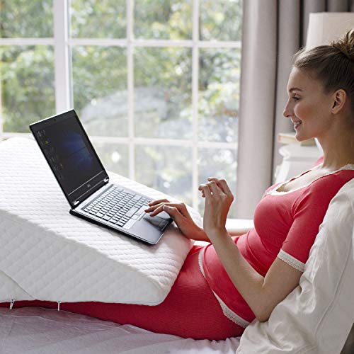 Adjustable Bed Wedge Pillow 7in1 Incline and Positioner Memory Foam Pillow for Sleeping