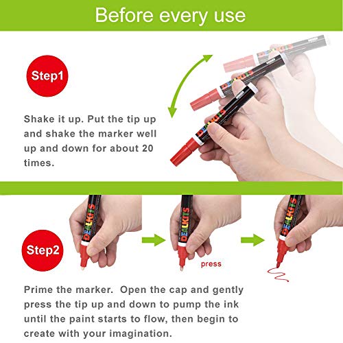 image for DealKits 16 Colors Paint Marker Pens for Rock Painting [Oil-Based] [Qu