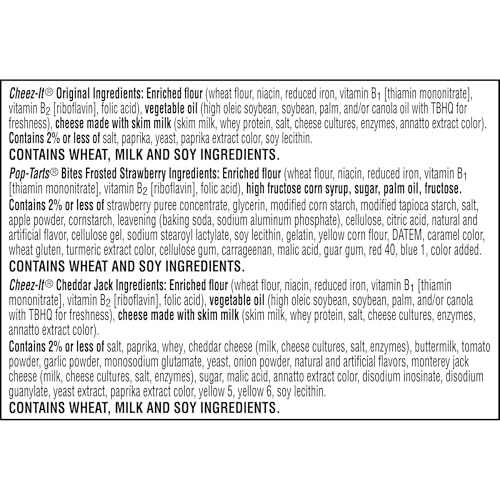 KELLOGG’S CHEEZ-IT & POP-TARTS SNACKS, GRAB ‘N GO, ANY TIME SNACKS VARIETY PACK, 33.42OZ BOX (30 COUNT)