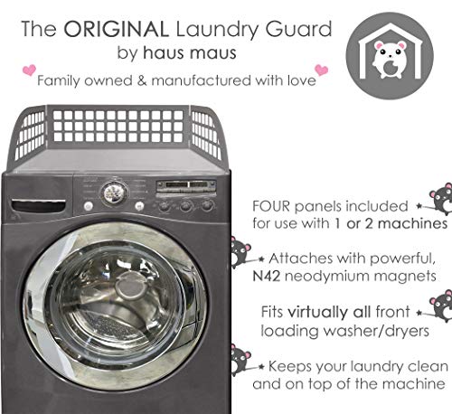 Haus-Maus-The-Original-Laundry-Guard-Keeps-Laundry-from-Falling-Behind-Your-WasherDryer-Magnetic-Fits-Most-Front-Load-Washing-Machines-Slate-Grey