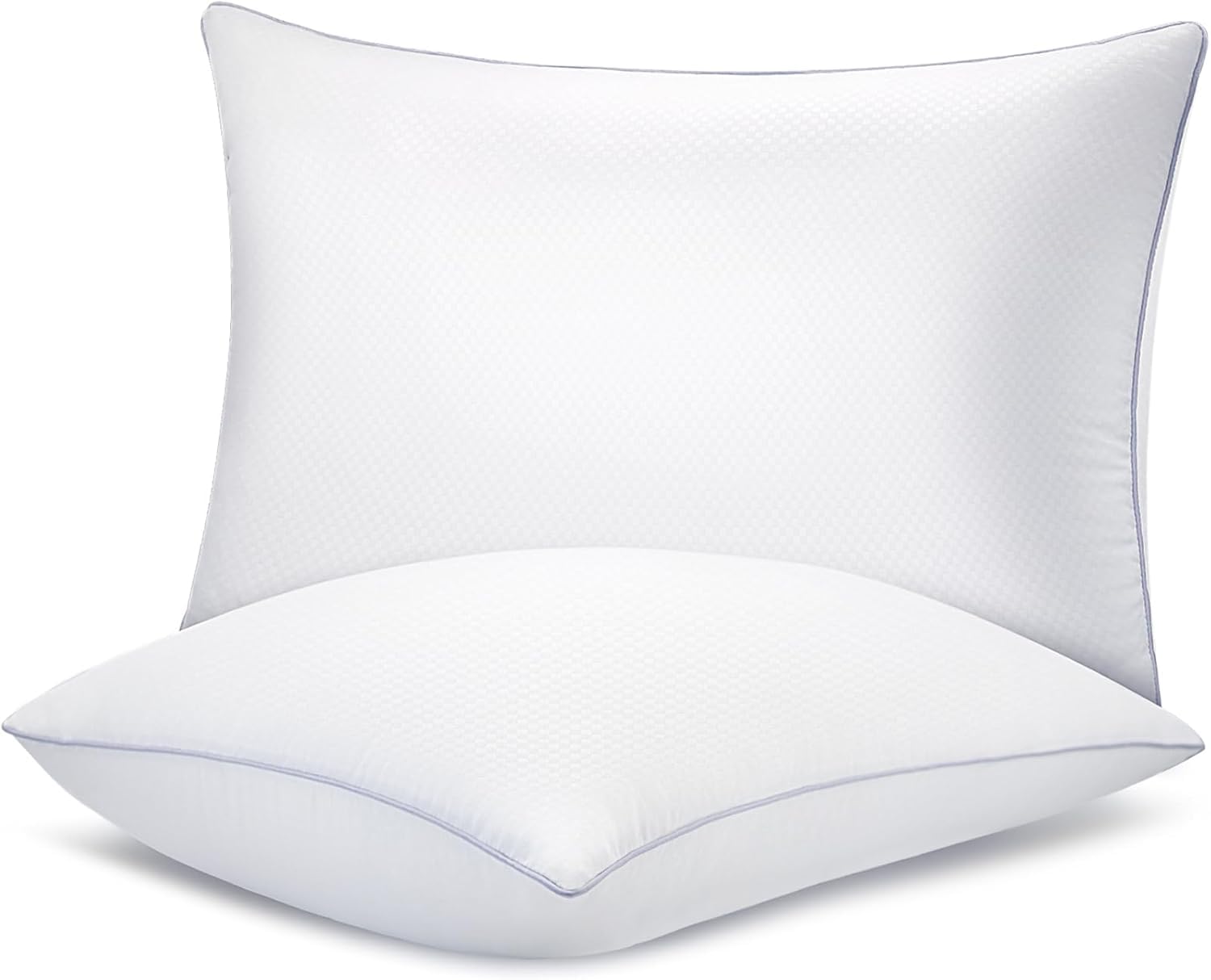 Photo 1 of Bed Pillows for Sleeping 2 Pack, King Size Pillows Set of 2, Down Alternative Filling, Fluff by Patting Pillow for Back, Stomach or Side Sleepers Grey