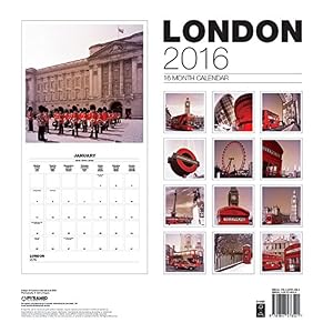 London 2016 Square Calendar 30x30cm