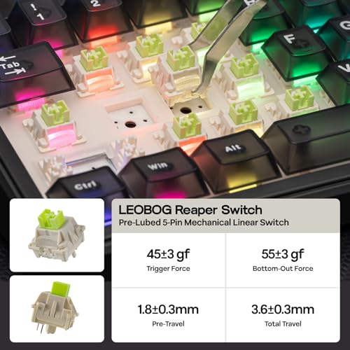 EPOMAKER AULA F99 MAX Wireless Mechanical Keyboard, Screen&Knob, 8000mAh, Creamy Gasket&Lubed Switches, PBT Keycaps, RGB, Mac Keys, Tri-Mode Gaming Keyboard for PC/Mac (Matte Black)