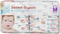 Honest Diapers, Multi Colored Giraffes, Size 2, 40 Count