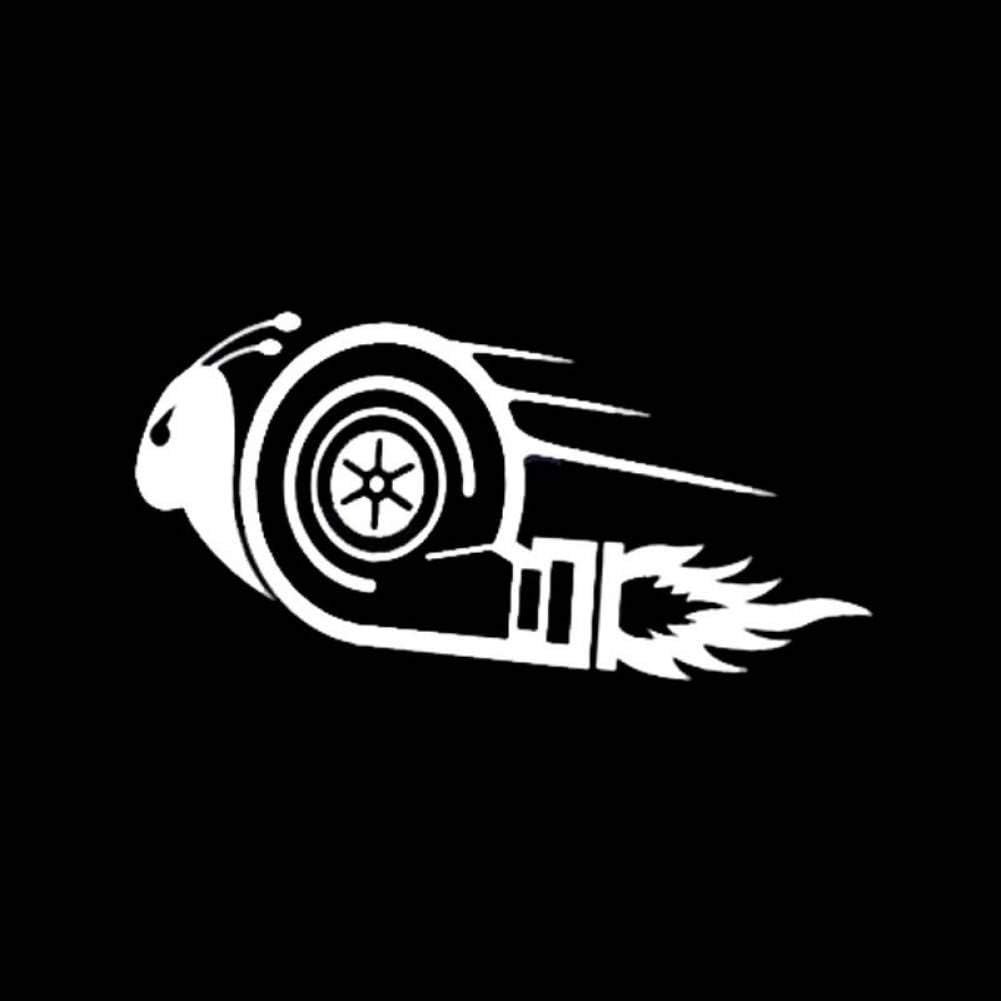 DSRLO Car sticker 15 * 7.5CM Stylish Animal Car Stickers Angry Turbo Snail DUB Drift Race Car Styling Vinyl Decals
