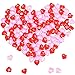 Mayam 150 Pieces Acrylic Hearts for Valentine's Day Heart Ornaments Wedding Party Vase Fillers Table Decoration (Red and Pink)