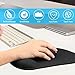 2 Pack Ergonomic Mouse pad with Wrist Support - GIM Black Silicone Gel Wrist Support Mouse Pad Mat for Laptop Desktop - Non-slip Rubber Base