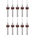 uxcell PCB Drill Bits 0.6mm Tungsten Carbide Rotary Tool Jewelry CNC Engraving Print Circuit Board Micro Drill Bits 1/8 Inch Shank 10 Pcs