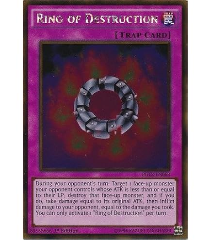 Amazon.com: YU-GI-OH! - Ring of Destruction (DPKB-EN036) - Duelist Pack:  Kaiba - Unlimited Edition