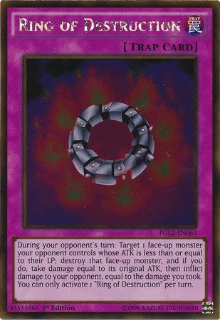 Yu-Gi-Oh! - Ring of Destruction (PGL2-EN063) - Premium Gold: Return of the Bling - 1st Edition - Gold Rare