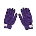 Fakeface Knitted Wool Touch Screen Texting Gloves for All Touchscreen Electronic Devices for Women/Ladies/Girls; Great Gift for Christmas/Birthday/New Year (Purple)