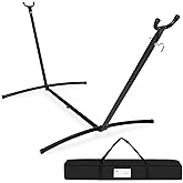 FDW Portable 9FT Hammock Stand, Heavy Duty Hammock Stand, Portable Steel Stand Only for Outdoor Patio or Indoor with Carrying
