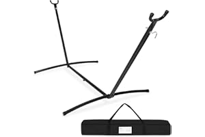 FDW Portable 9FT Hammock Stand, Heavy Duty Hammock Stand, Portable Steel Stand Only for Outdoor Patio or Indoor with Carrying Case (No Hammock)