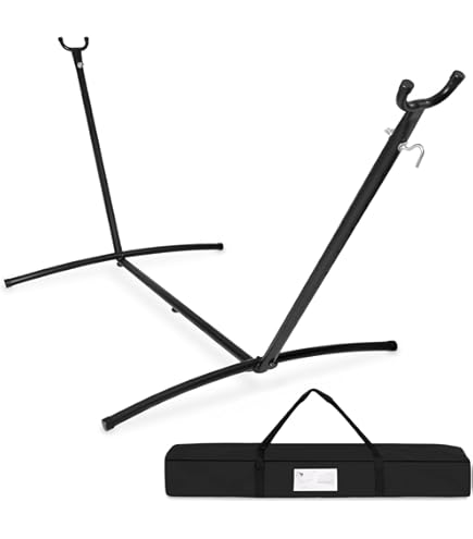 Heavy-Duty Steel Hammock Stand - 550lb Capacity For 9.5-14ft Hammocks, Portable Design
