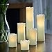 VonHaus Set of 6 Flameless Real Wax Electric LED Candles - Long Lasting, Battery Powered, Dripping Effect, Ivory Color