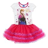 Disney Frozen Anna Short Sleeve Shimmer Mesh Tutu Dress -Pink -Size Small (2/4)