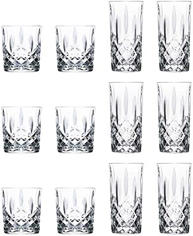 Set De 12 Verres à Cocktail Highball En Cristal RCR Orchestra - Coupe Décorative, 396 Ml, Idéal Pour Boissons Fraîches