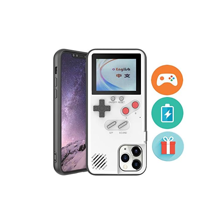 Handheld Color Gameboy Case for iPhone 11 Pro Max, 36 Retro Games