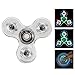Finger Spinner Gyro, Anbel Transparent Crystal LED Fidget Hand Triangle Spinner Colorful Lighting Effects EDC Focus Desk Gyro Toy