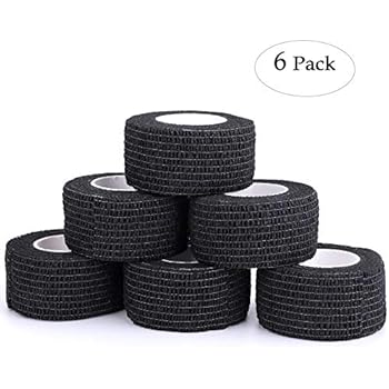 Self-Adhesive Cohesive Wrap Bandage Flexible Stretch Tape Athletic Strong Elastic First Aid Tape for Wrist, Ankle Sprains, Swelling 6 Packs, 1Inch X 5Yards
