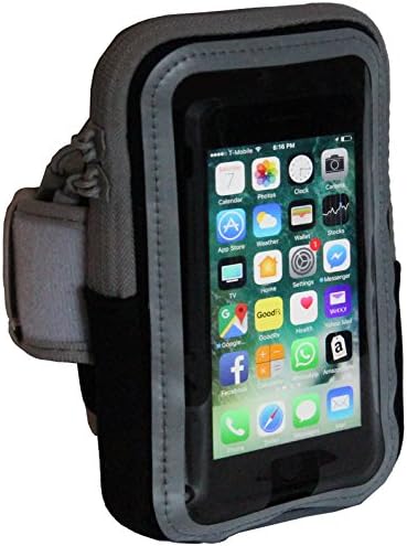 i2 Gear Armband for Running Compatible with iPhone 11, 11 Pro, XR, XS, 8, 7, 6, Galaxy S10, S10e, S9, S8, S7 - Workout Phone Holder with Zipper Pouch Fits Phone Cases (14 Inches)
