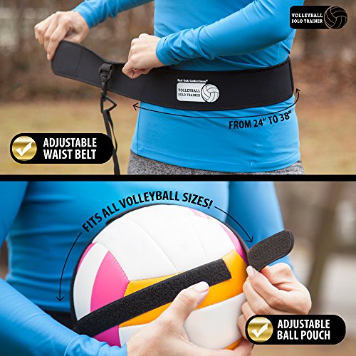 Red Oak Collections Indoor Outdoor Volleyball Training Tether: Practice Trainer Rebounder Equipment Gear Aids Serving Spike & Setting Skills for Kids High School Junior Pro & Beach Players - Thumbnail 3