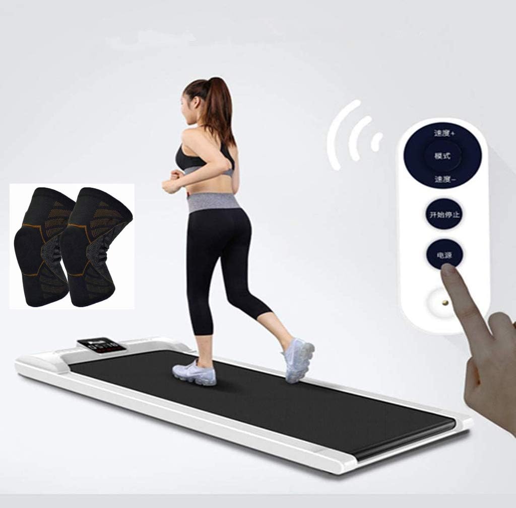 GGCL With Remote Control Treadmill Portable Electric Flat Walking Machine Multifunctional Simple Folding Walker for Indoor Gym Fitness Workout