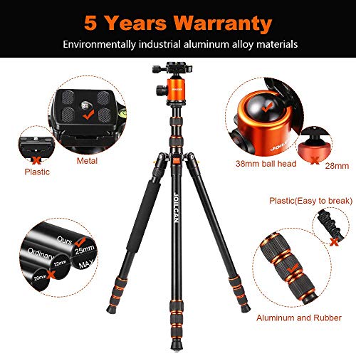 Victiv Joilcan 80inch Tripod for Camera, Aluminum Tripod for DSLR,Monopod, Lightweight Tripod