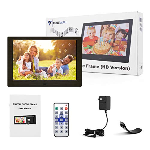 Digital Photo Frame, 10 inch Digital Picture Frame HD 1920x1080 16: 10 Full IPS Display Photo/Music/Video/Calendar, Auto On/Off Timer, Background Music Support 32GB USB Drives/SD Card,Remote Control