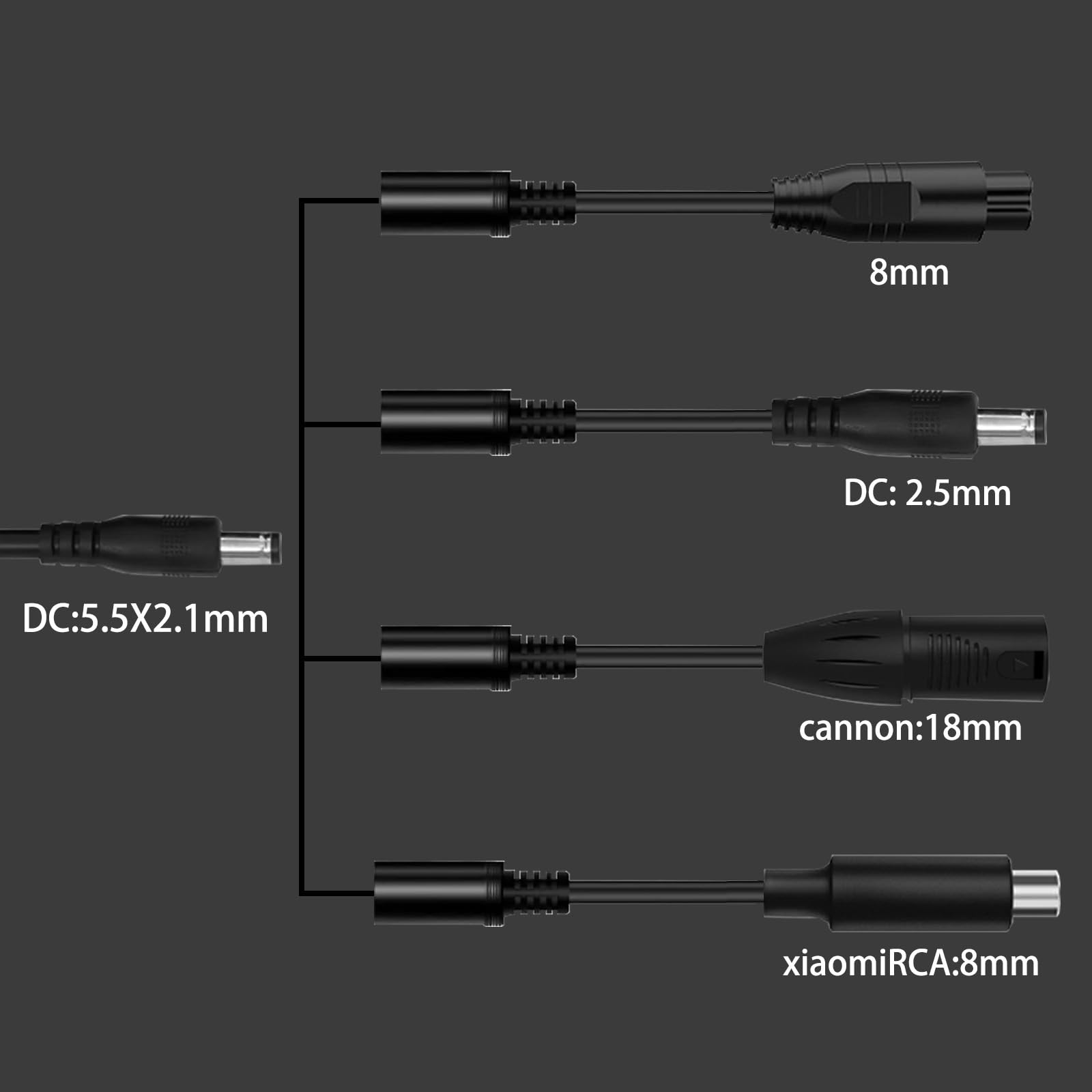 UL Listed 42V 2A Replacement Electric Scooter Charger for 36V Hoverboard Charger with 5 Plugs, Compatible with GOTRAX/ninebot/Jetson/Voyage Scooter Power Adapter