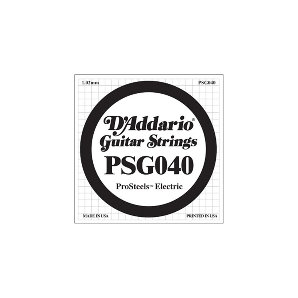 D'Addario PSG040 0.04 ProSteels Single String for Electric Guitar