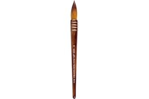 Silver Brush Limited 5225S-120 Silver Atelier Golden Taklon Quill Round Brush, Size 120, Short Handle