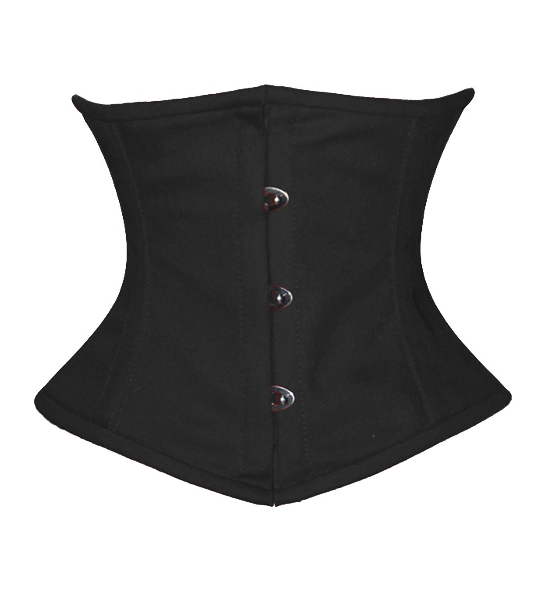 Photo 1 of Luvsecretlingerie Full Steel Boned Cotton Waist Cincher Underbust Shaper Corset,3XL (For waist 38"-39"),Black
