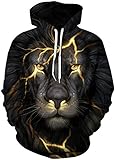 Pandolah Men's 2018 Fashion Athletic Sweatshirts Animal Printed Hoodies