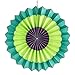 indreamy 14 Pack - Colorful Fan & Streamer Decoration Pack - 12 Fans & 2 Streamers - Perfect for Birthday Parties, Baby Showers, & Mexican Fiestas