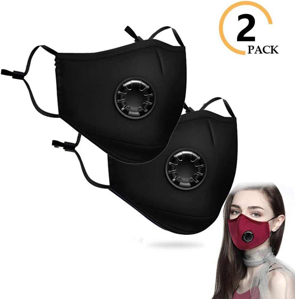Dust Mask Mouth Respirator,Anti Air Dust Air Pollution Breathing Mask,Carbon Activated Air Filter Face Mask, Safety Reuseable Washable for Pollution Smoke Allergy Mask Navy-blue