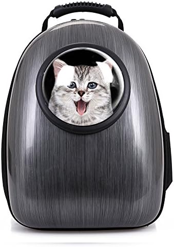 Bubble Pet Carriers for Cats Backpack Airline Approved Small Dog Travel Hiking Bubble Backpack SAJOSE (Black)