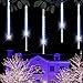 Govee Outdoor Solar Lights 8 Tubes Waterproof Meteor Shower Rain Lights, Falling Rain Drop Christmas Light Cascading Icicle String Lights for Holiday Party Wedding Xmas Tree Decoration