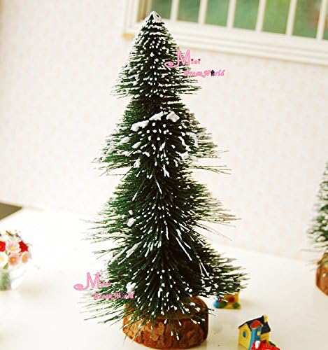 Dollhouse Miniature Snow Pine Tree Christmas Tree 6.3'' by Minidreamworld