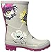 Joules Women's Molly Welly Rain Boot (9 B(M) US, Silver Posy Print)